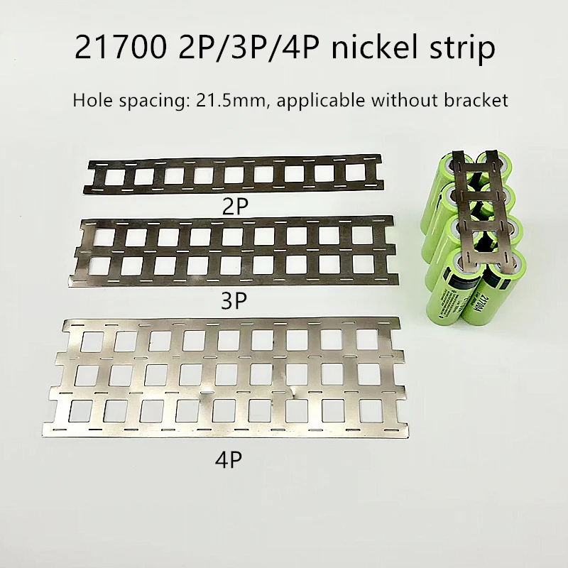 21700 Battery Hole Spacing 21.5mm Connection Plate Stamped SPCC Nickel Plating 1 Meter Parallel Without Bracket Nickel Strip