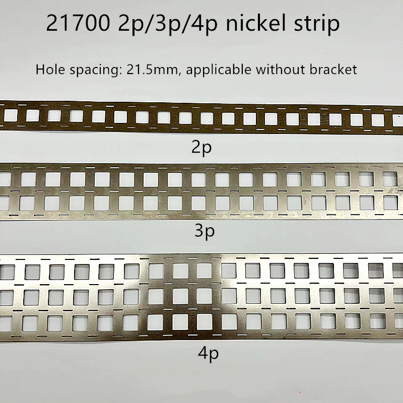 21700 Battery Hole Spacing 21.5mm Connection Plate Stamped SPCC Nickel Plating 1 Meter Parallel Without Bracket Nickel Strip