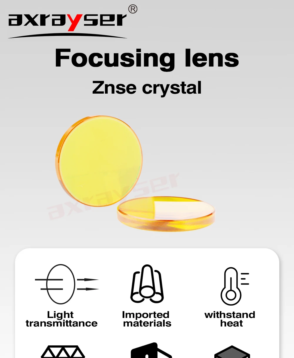 PVD ZnSe Co2 Laser Focus Lens Dia.12/18/19.05/20/25mm FL38.1/50.8/63.5/76.2/101.6mm for CO2 Laser Engraving Cutting Machine