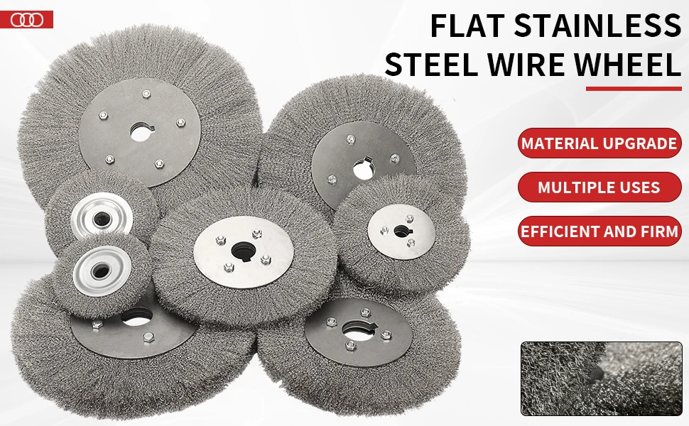 75/100/125/150mm Steel Wire Brush 0.15mm Wire Wheel Brush Round For Bench Grinder Deburring Tool Cleaning Rust Polishing Adaptor