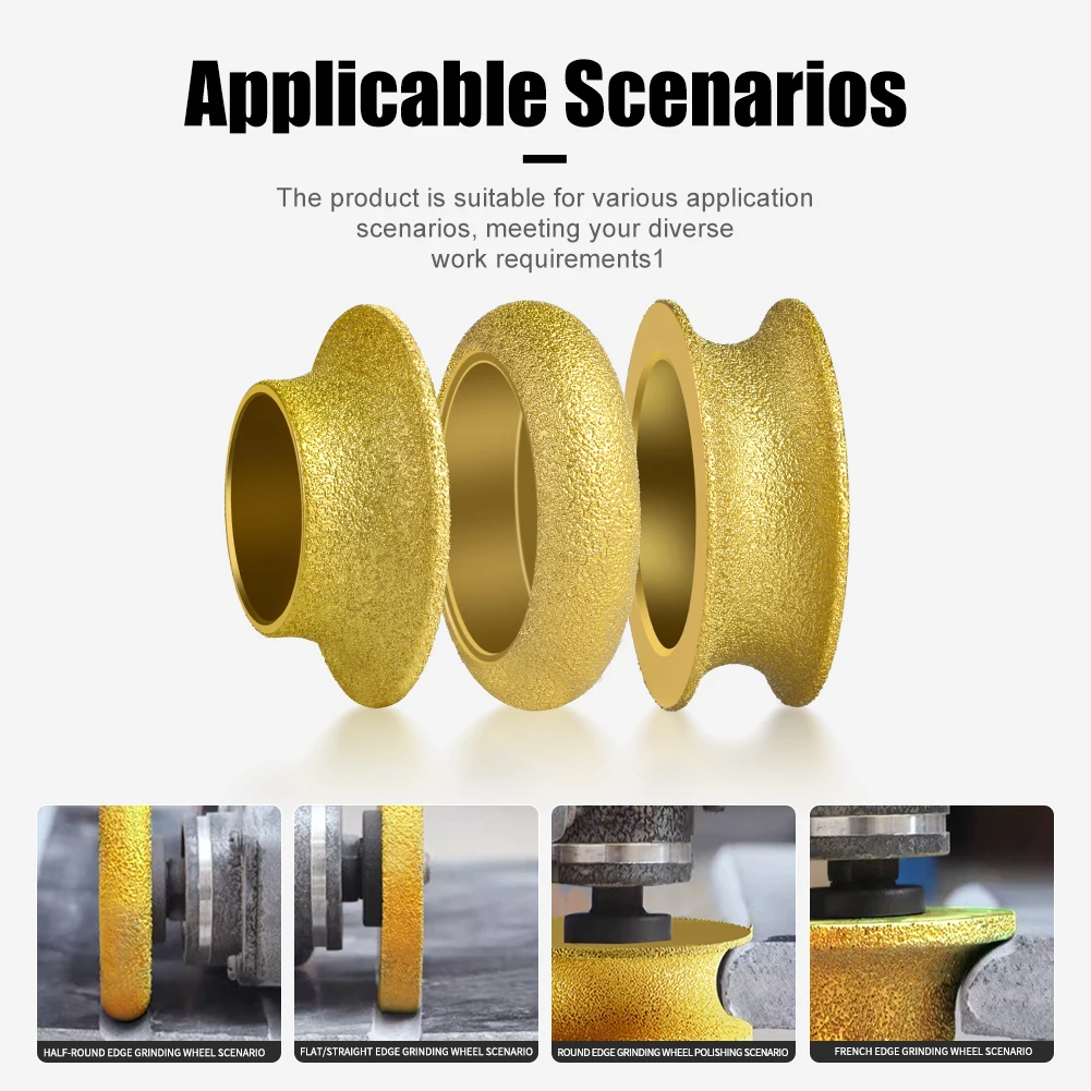 Brazed Stone Edge Grinding Wheel Diamond Roman Wheel Grinding Wheel Tile Marble Grooving and Edge Grinding Tools