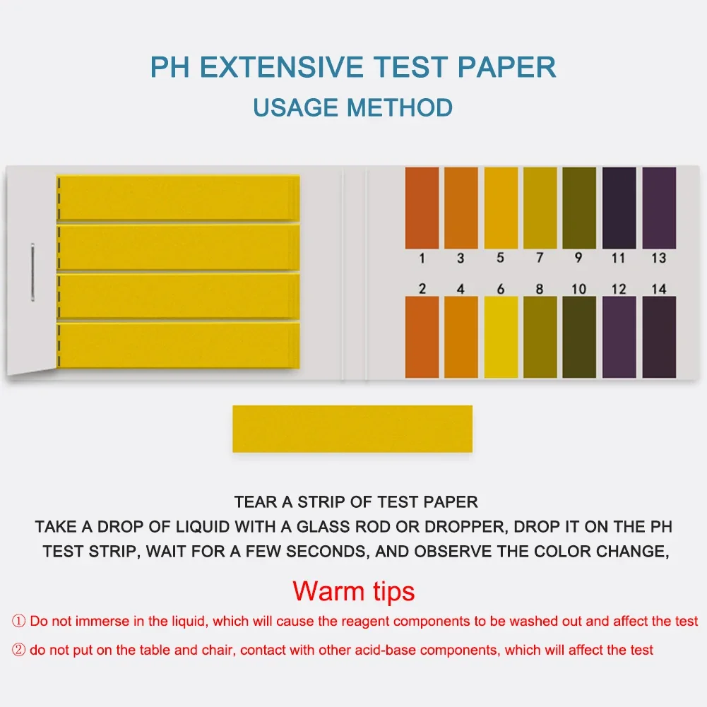 80-400pcs PH Test Strips For Water PH Litmus Paper 1-14 Cosmetics Soil Acidity Test Strips For Aquarium Measuring Instruments