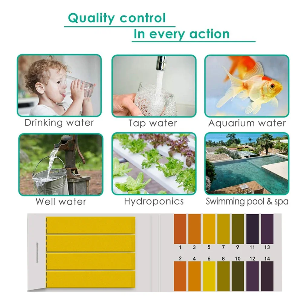 80-400pcs PH Test Strips For Water PH Litmus Paper 1-14 Cosmetics Soil Acidity Test Strips For Aquarium Measuring Instruments
