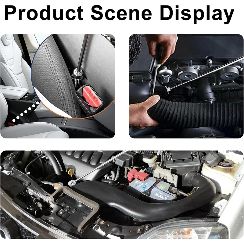 Flexible Magnetic Pickup Tool Telescopic Magnetic Pickup Tool with Pocket Clip for Picking Up Small Parts Key Screw Metal Object