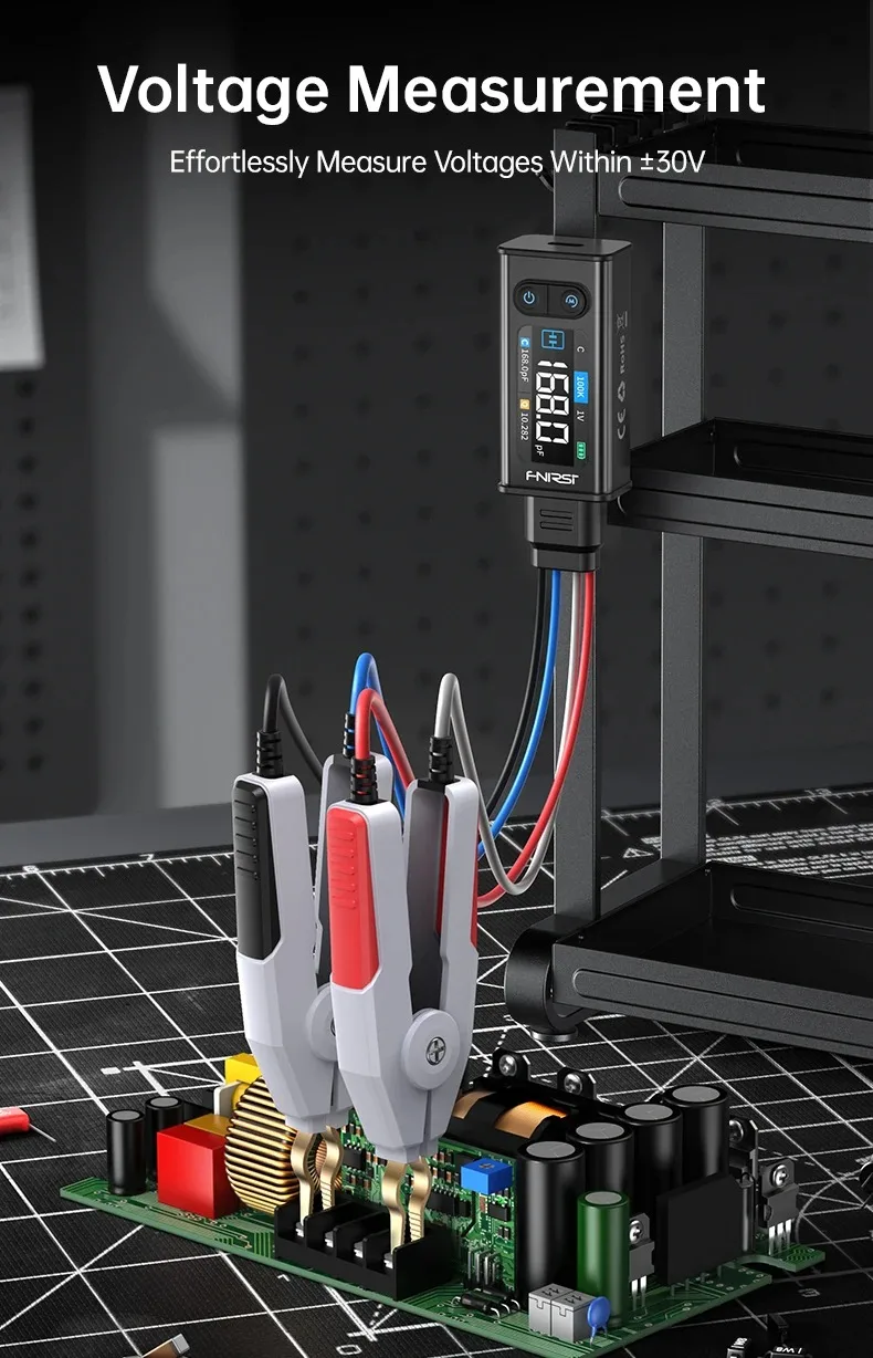 FNIRSI LCR-ST2 Portable Smart Tweezer LCR SMD ESR Tester Resistance Capacitance Inductance Continuity Diode Test Measurement