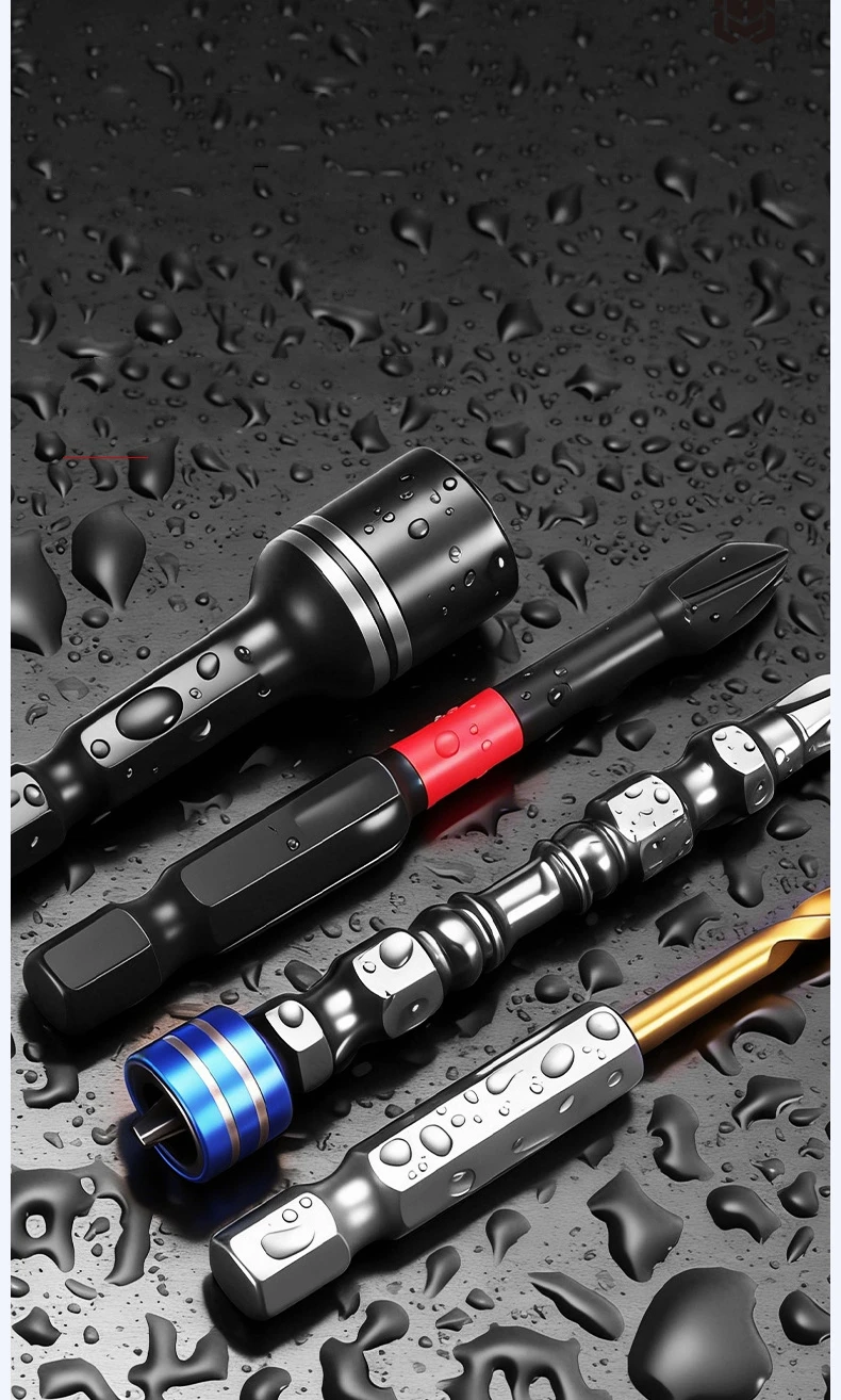 10pcs/set Bit Set Impact Resistant Impact Bit Set Hex Shank S2 Steel Set Magnetic Power Tool Bit Home Repair
