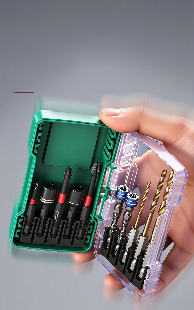 10pcs/set Bit Set Impact Resistant Impact Bit Set Hex Shank S2 Steel Set Magnetic Power Tool Bit Home Repair