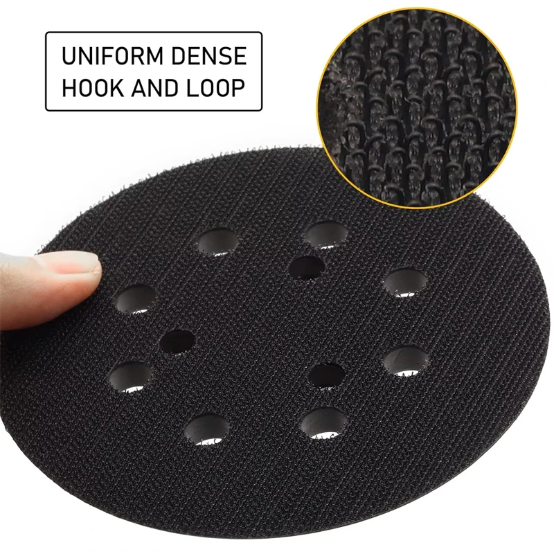 5 inch 8 Hole Replacement Sander Pads 123/125mm Hook and Loop Sanding Disc Pad Sander Backing Pad Replacement Parts Accessories