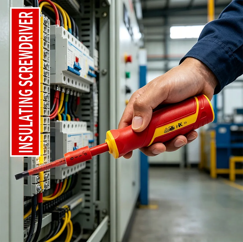 6 in 1 VDE Insulated Screwdriver Bit Set Quick‑Change Interchangeable Screwdriver Kit Slotted & Phillips Insulated Screwdriver