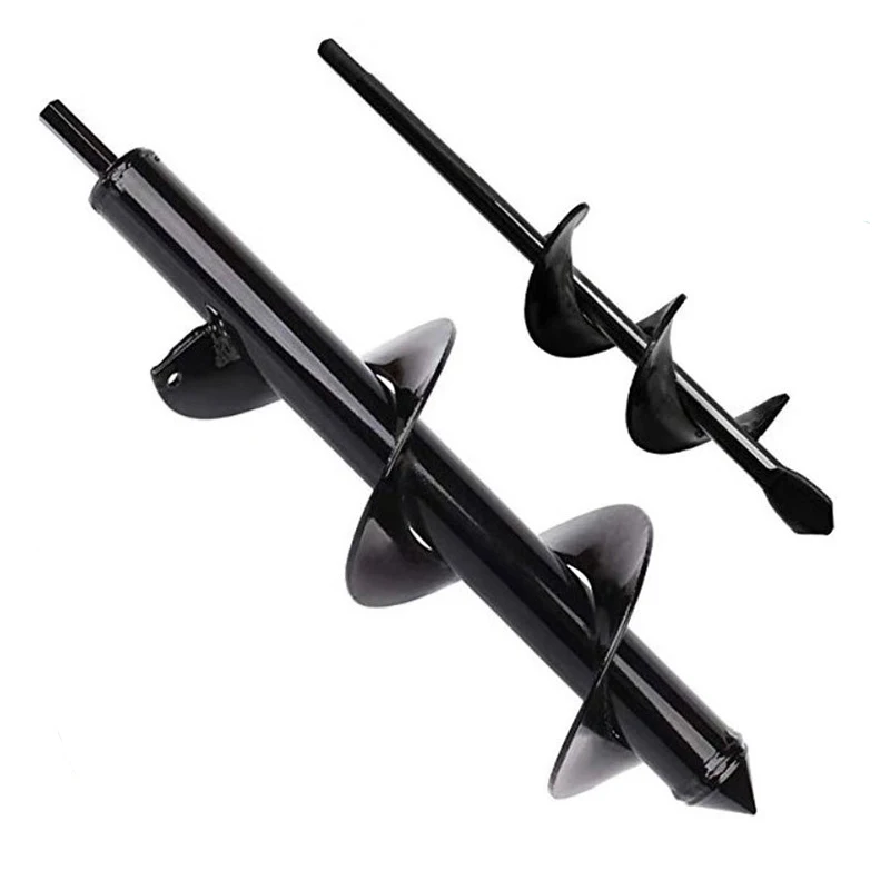 9 Sizes Garden Auger Drill Bit Tool Spiral Hole Digger Ground Drill Earth Drill For Seed Planting Gardening Fence Flower Planter
