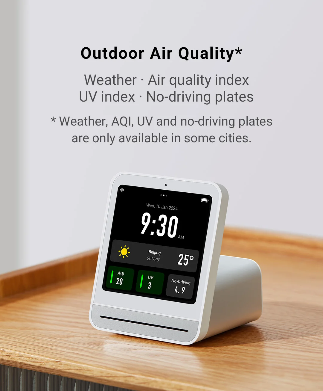 Qingping Air Monitor Gen 2, 7in1 Indoor Air Quality Meter Detects PM2.5,CO2,PM10,eTOVC,Noise,Temperature and Humidity,with Alarm