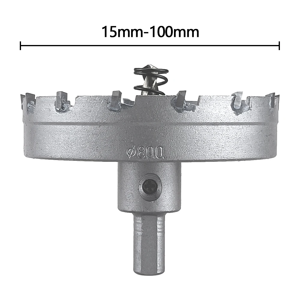 1Pc 15-100mm TCT Hole Saw Carbide Tip Core Drill Bit Cutter Drilling crown for metal Stainless Steel Alloy