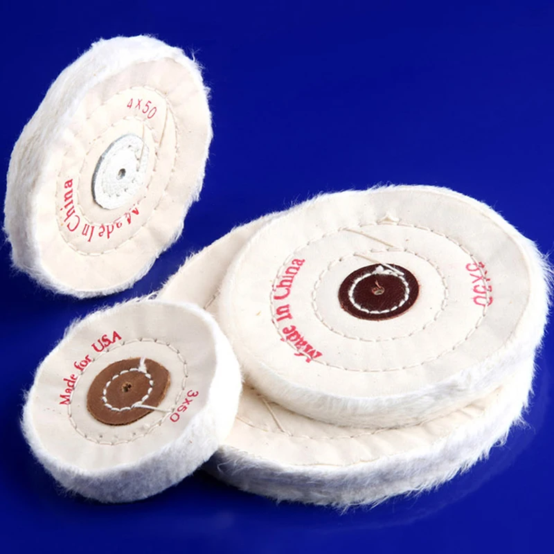 3/4/5/6/7/8" Wheels Buffing Polishing Wheel Cotton Lint Cloth Buffing Wheel Gold Silver Jewelry Mirror Polishing Wheel