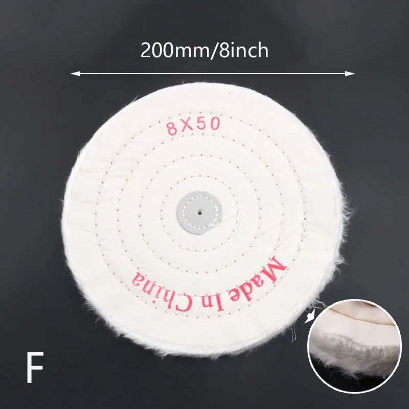 3/4/5/6/7/8" Wheels Buffing Polishing Wheel Cotton Lint Cloth Buffing Wheel Gold Silver Jewelry Mirror Polishing Wheel