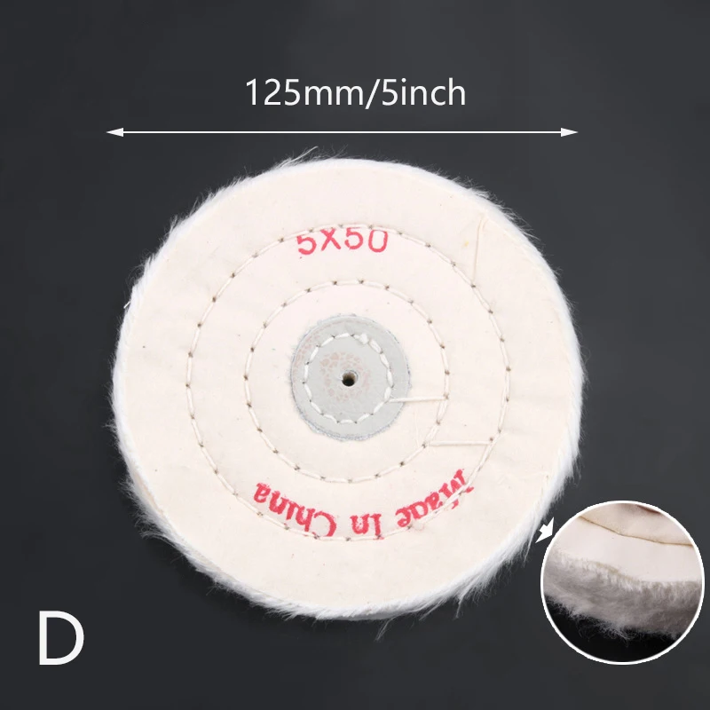 3/4/5/6/7/8" Wheels Buffing Polishing Wheel Cotton Lint Cloth Buffing Wheel Gold Silver Jewelry Mirror Polishing Wheel