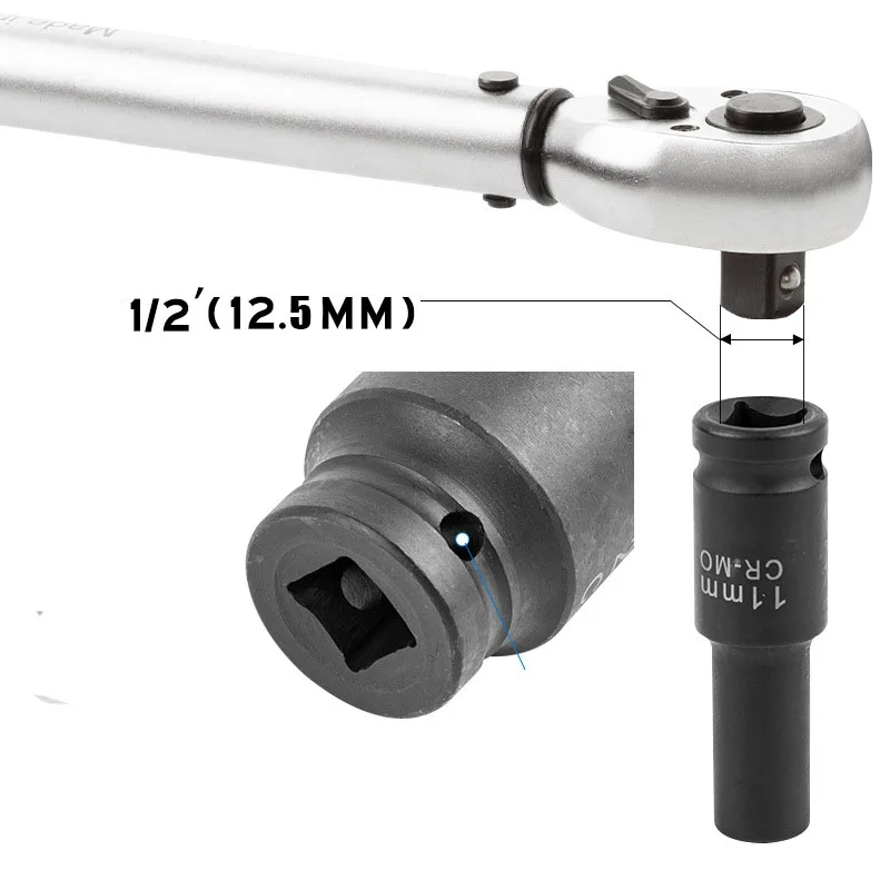 1/2 inch Torx Socket Wrench Head Metric Air Pneumatic Socket Wrench Head 8-41mm Standard Durable Car Auto Truck Repair Tools