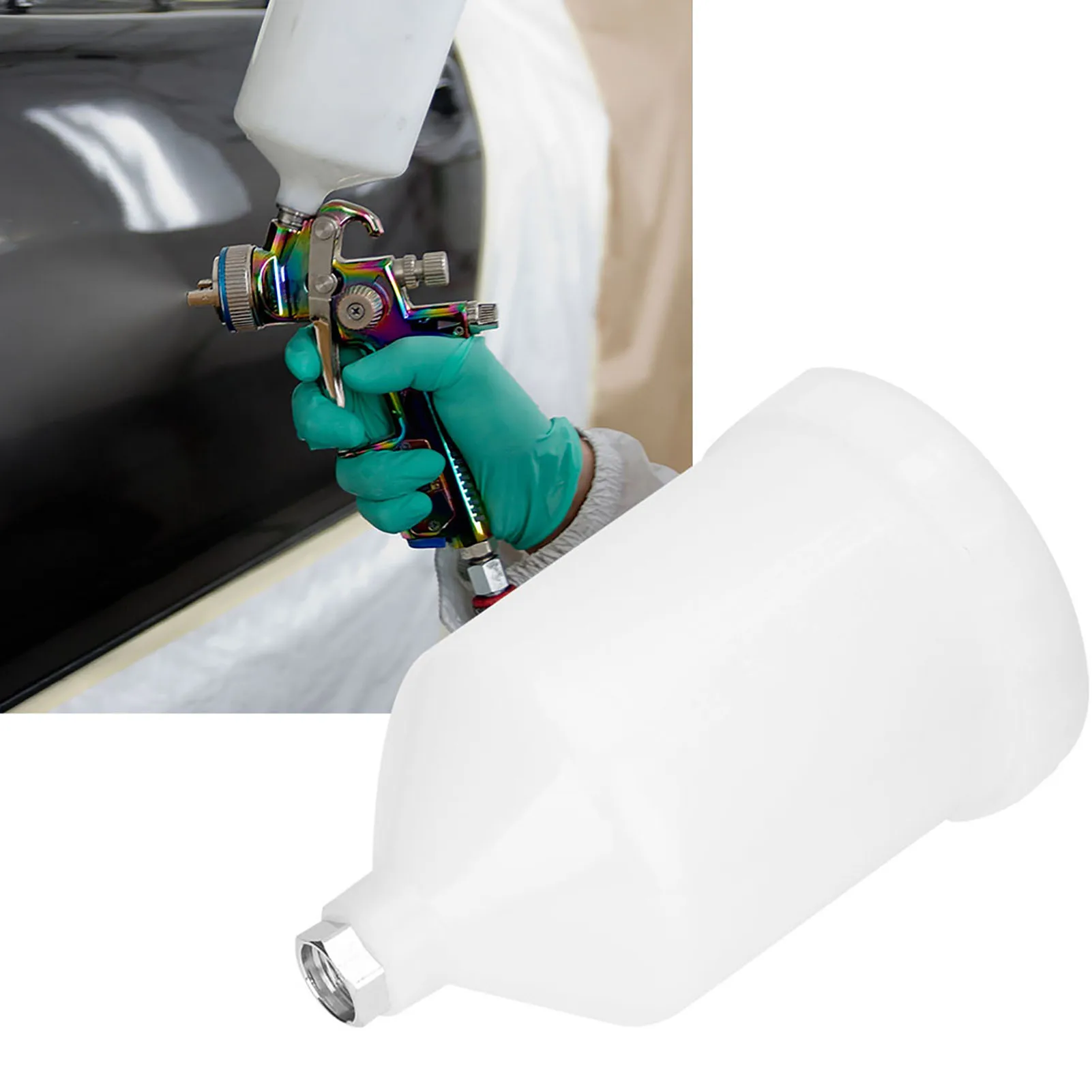 600ml Sprayer Stainless Steel Threaded Connector Spray Gun Pot Plastic Stainless Steel Threaded Connector Hand Tool Accessories