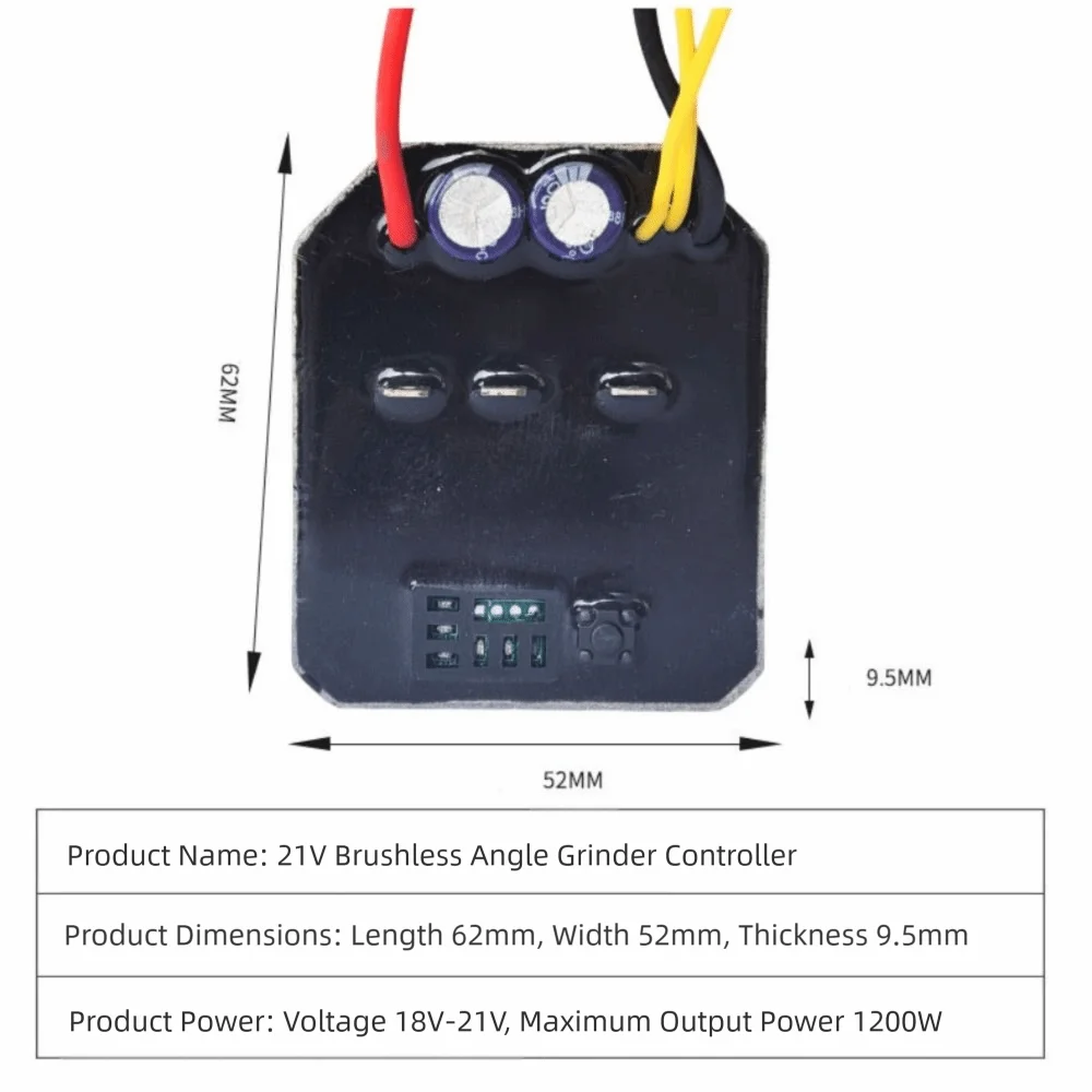21V/60A Brushless lithium Electric Angle Grinder Control Board Controller Driver Motherboard Accessories Speed Switch