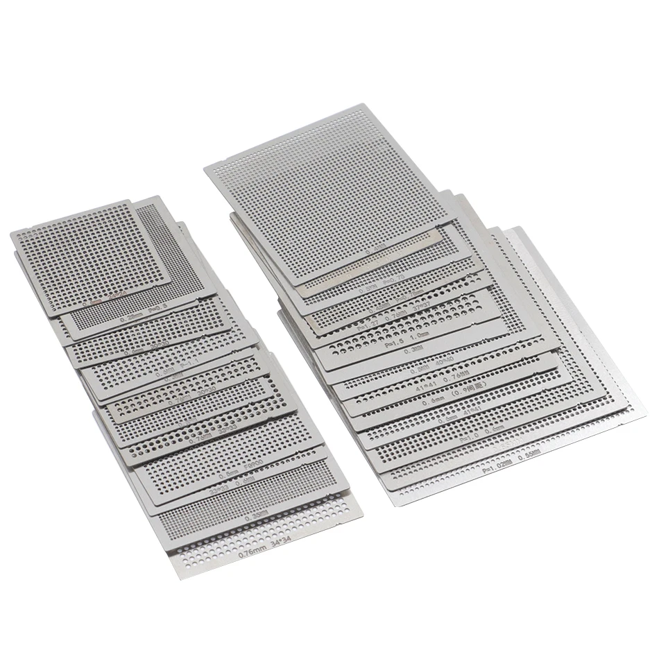 BGA general template 10Pcs /16pcs/27pcs Universal Direct Heated Stencils For SMT SMD Chip Rpair and easy support