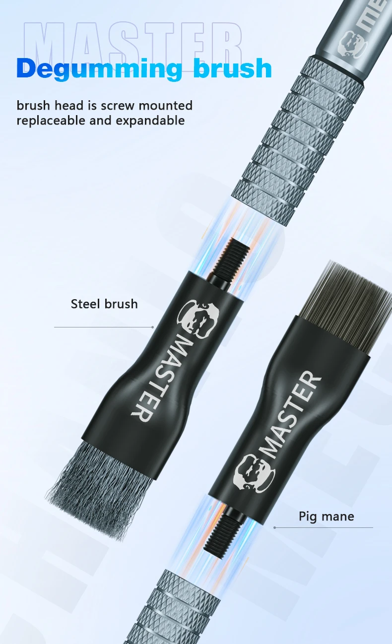 Mechanic Steel Brush Motherboard Chip Glue Removal IC Pad Cleaning PCB CPU Clean Dust PCB BGA Repair Soldering Brush