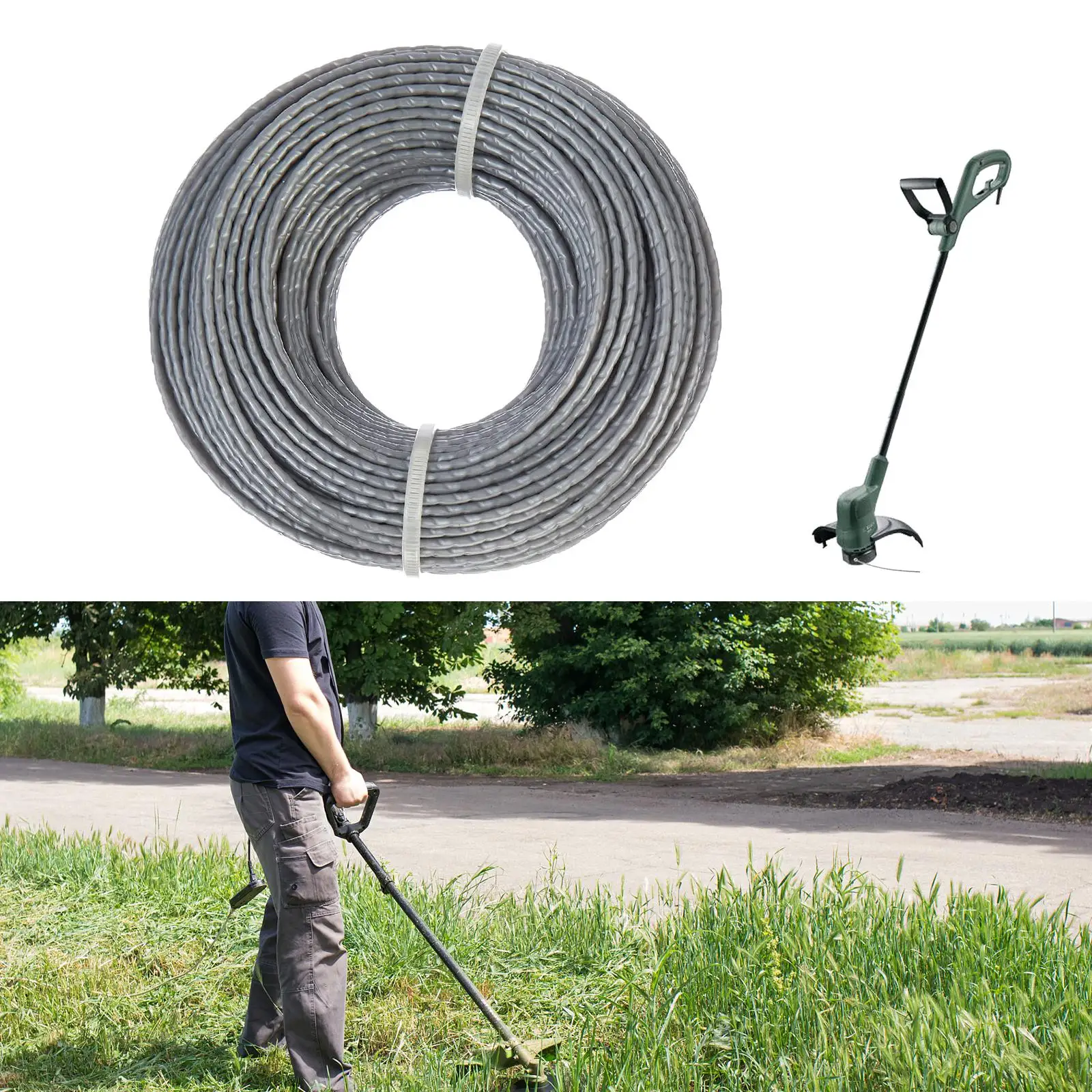 For Bosch F016800462 Replacement 24 M X 1.6 Mm Electric Lawn Mower Trimmer Line Spool Thread For ART 24-36 Garden Tool Parts