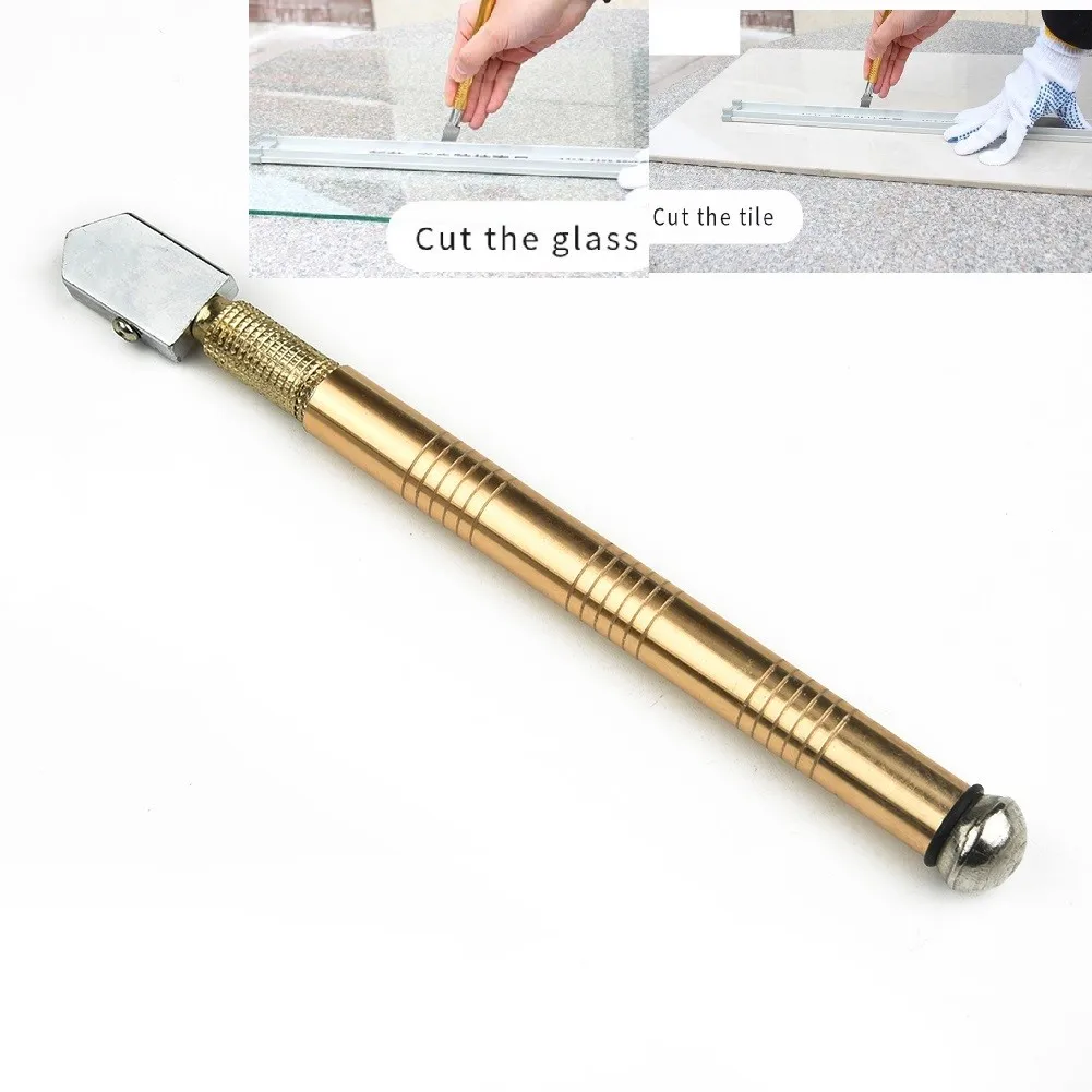 1PC 175mm Portable Professional Glass Cutter Antislip Handle Glass Cutter Glass Cutter Blade Cutting Tools