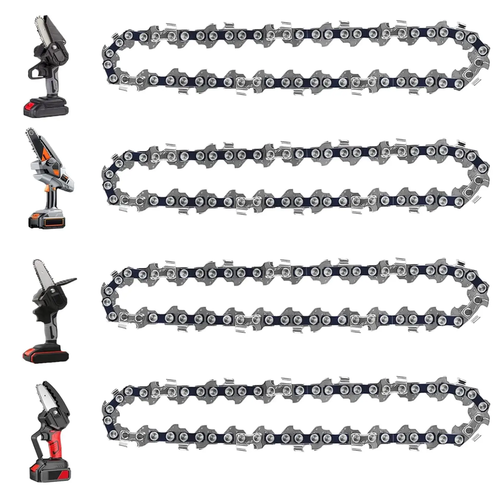6 Inch Chainsaw Chain 1/4" Pitch .043" Gauge 37 Drive Links Pole Saw Chain Mini Electric Steel Chainsaw Chains Replacement