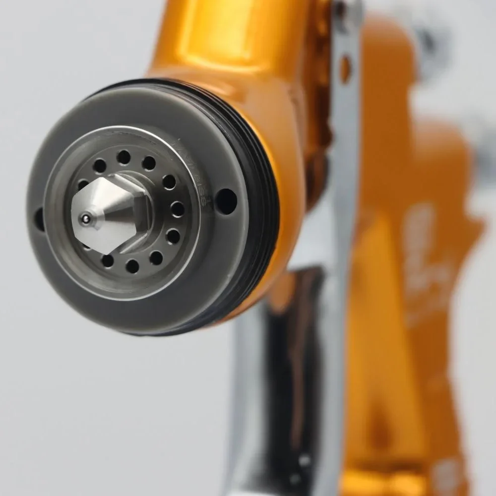 Tpaitlss Car Spray Gun GTl Pro Painting Gun TE20/T110 1.3mm/1.8mm Nozzle Glod with Mixing 600ml Cup Water Based Air Spray Gun
