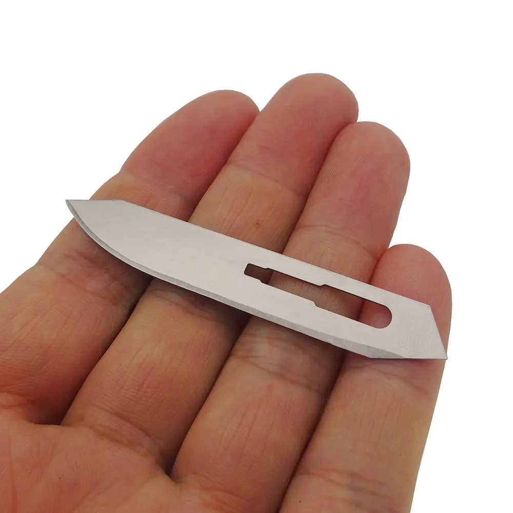 20Pcs Sharp No. 60 Industrial Surgical Blades High Carbon Steel Handicraft Outdoor Enthusiasts Individually Packaged