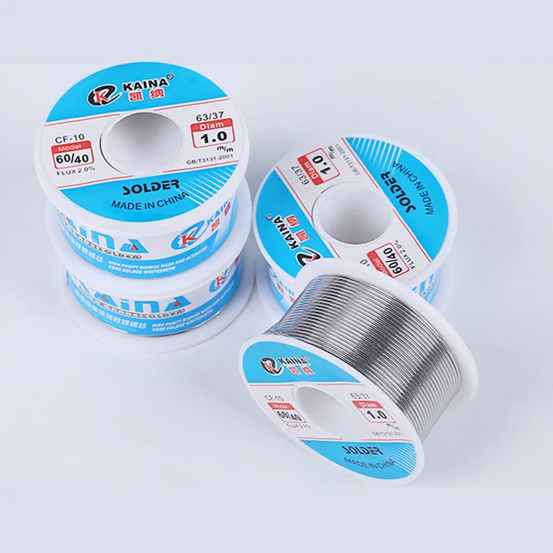 50G/100G CF-10 60/40 Solder Wire Tin 0.5/0.6/0.8/1.0/1.2/1.5/2.0mm Roll Clean Rosin Welding Core Soldering Wire Flux Reel Tube