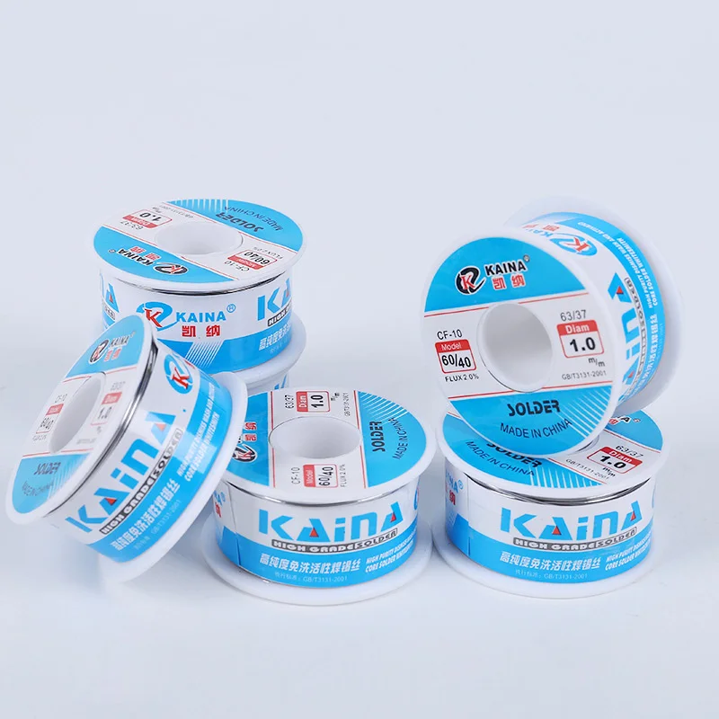 50G/100G CF-10 60/40 Solder Wire Tin 0.5/0.6/0.8/1.0/1.2/1.5/2.0mm Roll Clean Rosin Welding Core Soldering Wire Flux Reel Tube