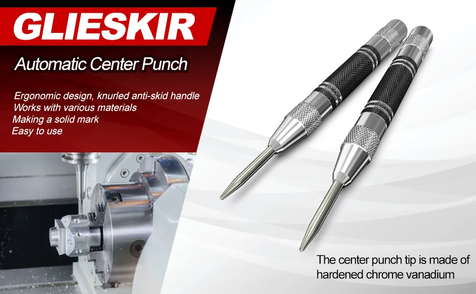 Automatic Center Punch Kerner Woodworking Metal Puncher Steel Hole Self Pin Mark Spring Loaded Dent Marker Hand Tool Carpenter