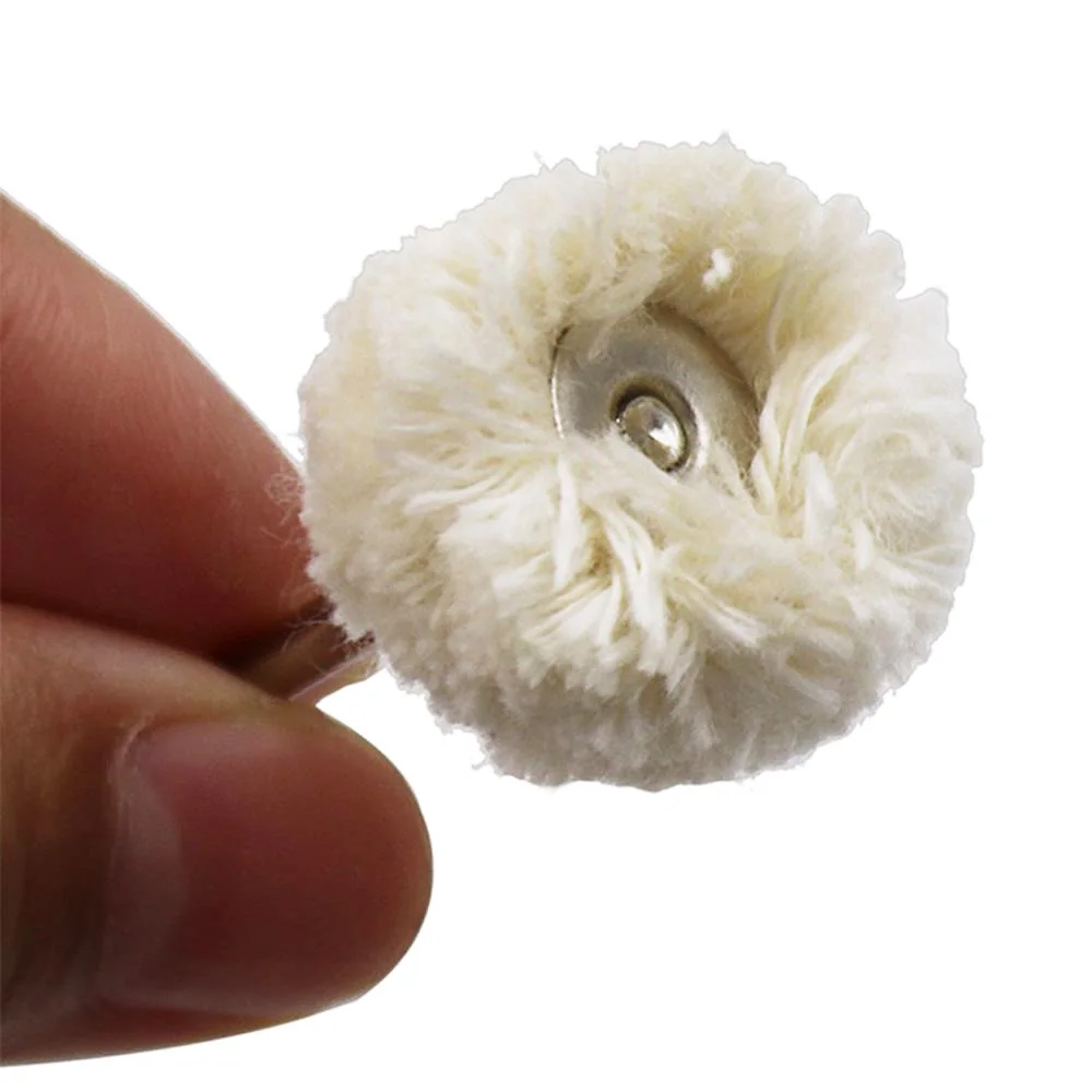 STONEGO 10PCS Wool Wheel Polishing Head with 3mm Shank for Buffing Polishing Jewelry Metals Rotary Tool Accessories
