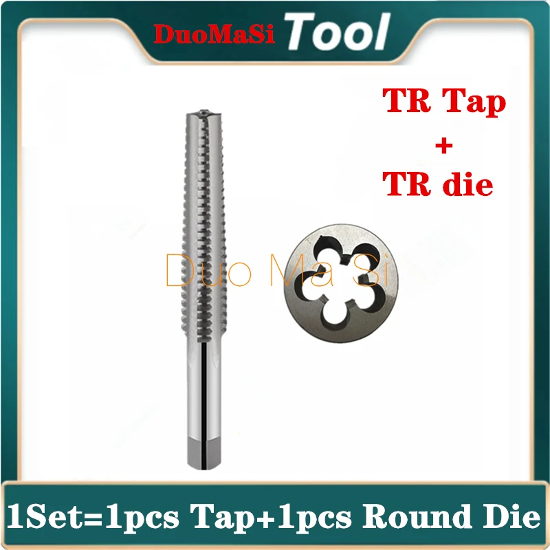 2PCS HSS Right Left hand Trapezoidal thread tap and Die set TR8 TR10 TR12 TR14 TR16 TR18 TR20 Metric screw taps dies T8 T10 T12