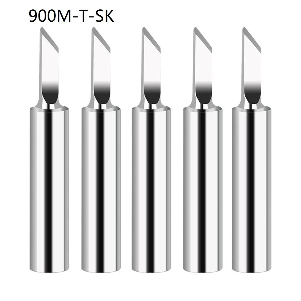 5Pcs 900M-T Soldering Iron Tips IS/I/B/K/SK/2.4D/3.2D/1C/2C/3C/4C Lead-Free Welding Tips Head