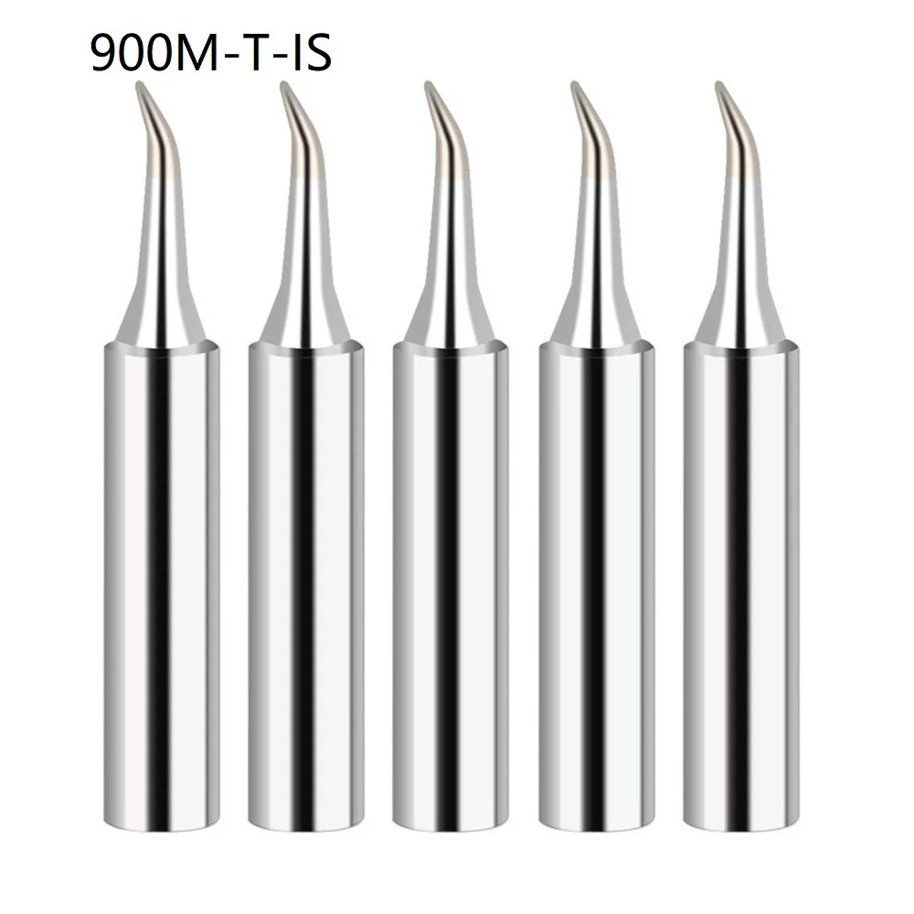 5Pcs 900M-T Soldering Iron Tips IS/I/B/K/SK/2.4D/3.2D/1C/2C/3C/4C Lead-Free Welding Tips Head