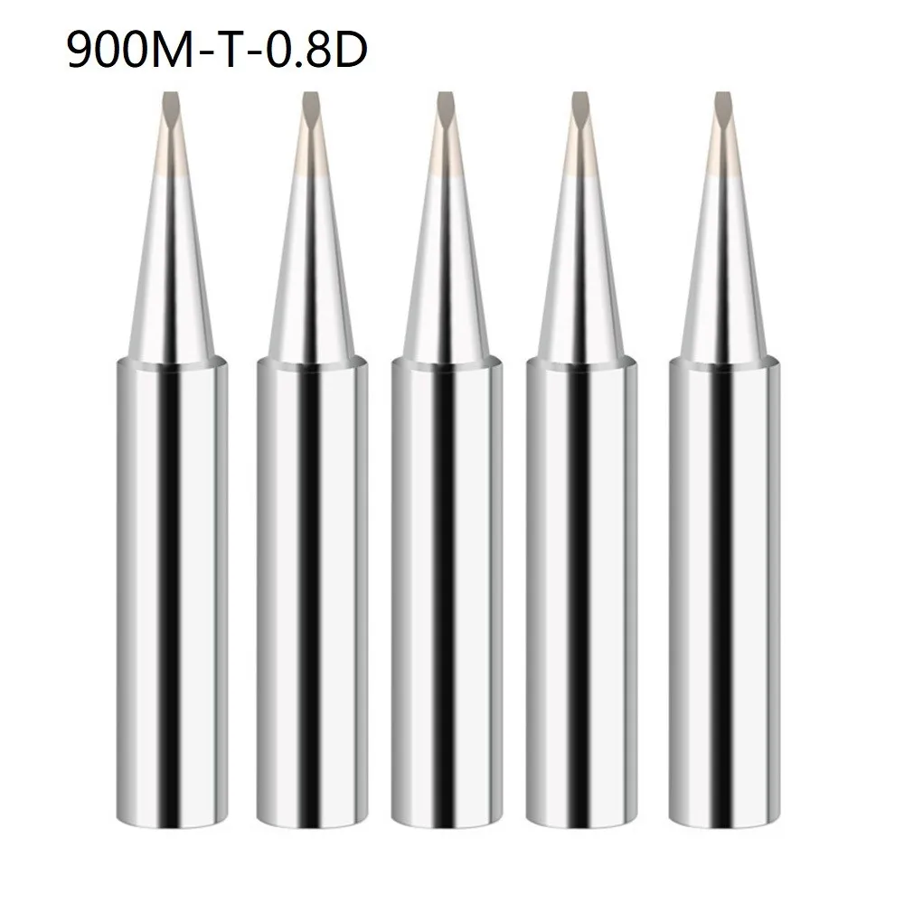 5Pcs 900M-T Soldering Iron Tips IS/I/B/K/SK/2.4D/3.2D/1C/2C/3C/4C Lead-Free Welding Tips Head