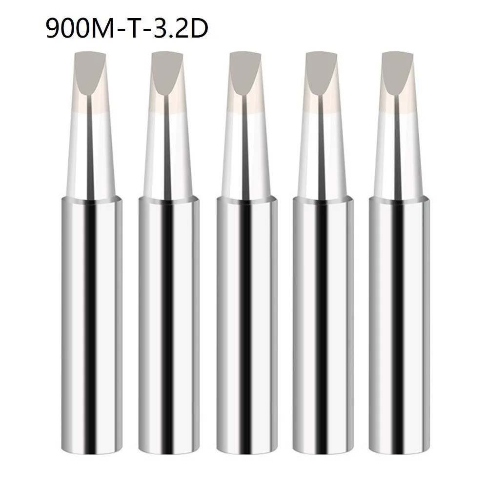 5Pcs 900M-T Soldering Iron Tips IS/I/B/K/SK/2.4D/3.2D/1C/2C/3C/4C Lead-Free Welding Tips Head