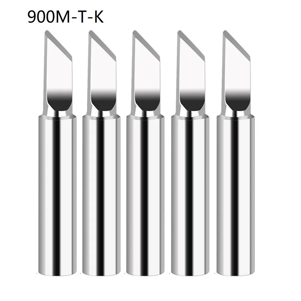 5Pcs 900M-T Soldering Iron Tips IS/I/B/K/SK/2.4D/3.2D/1C/2C/3C/4C Lead-Free Welding Tips Head