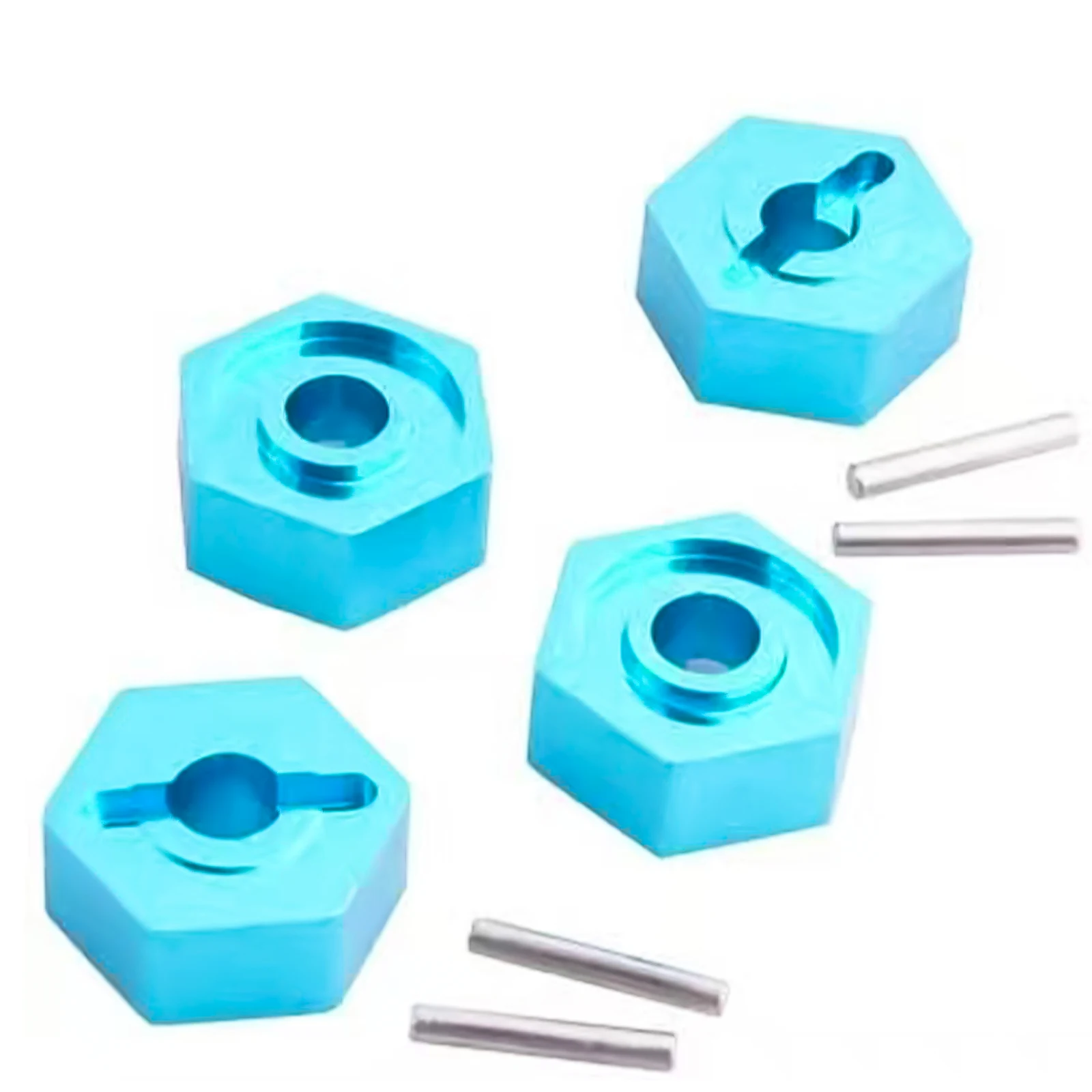 4Pcs 1/16 RC Car 12mm Upgrade Wheel Hex Hubs With Axle Pins For Traxxas 1/16 E-Revo Slash 4WD Summit VXL RC Car Accessories
