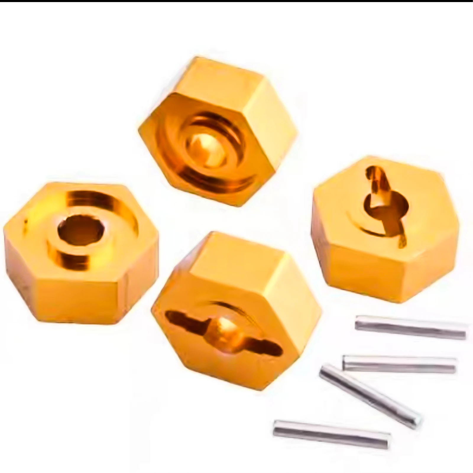 4Pcs 1/16 RC Car 12mm Upgrade Wheel Hex Hubs With Axle Pins For Traxxas 1/16 E-Revo Slash 4WD Summit VXL RC Car Accessories