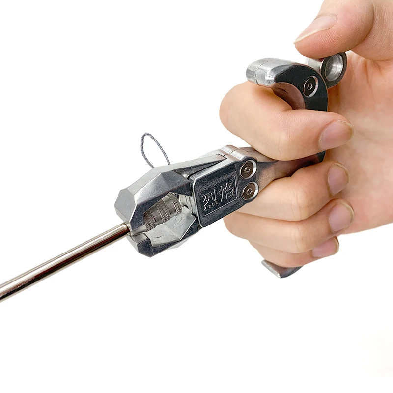 Stainless Steel Fish Dart Releaser Hunting Slingshot Accessories Slingshots Release Grip Shooting Steel Ball Releaser