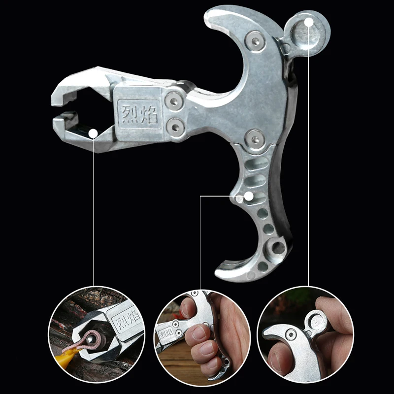 Stainless Steel Fish Dart Releaser Hunting Slingshot Accessories Slingshots Release Grip Shooting Steel Ball Releaser