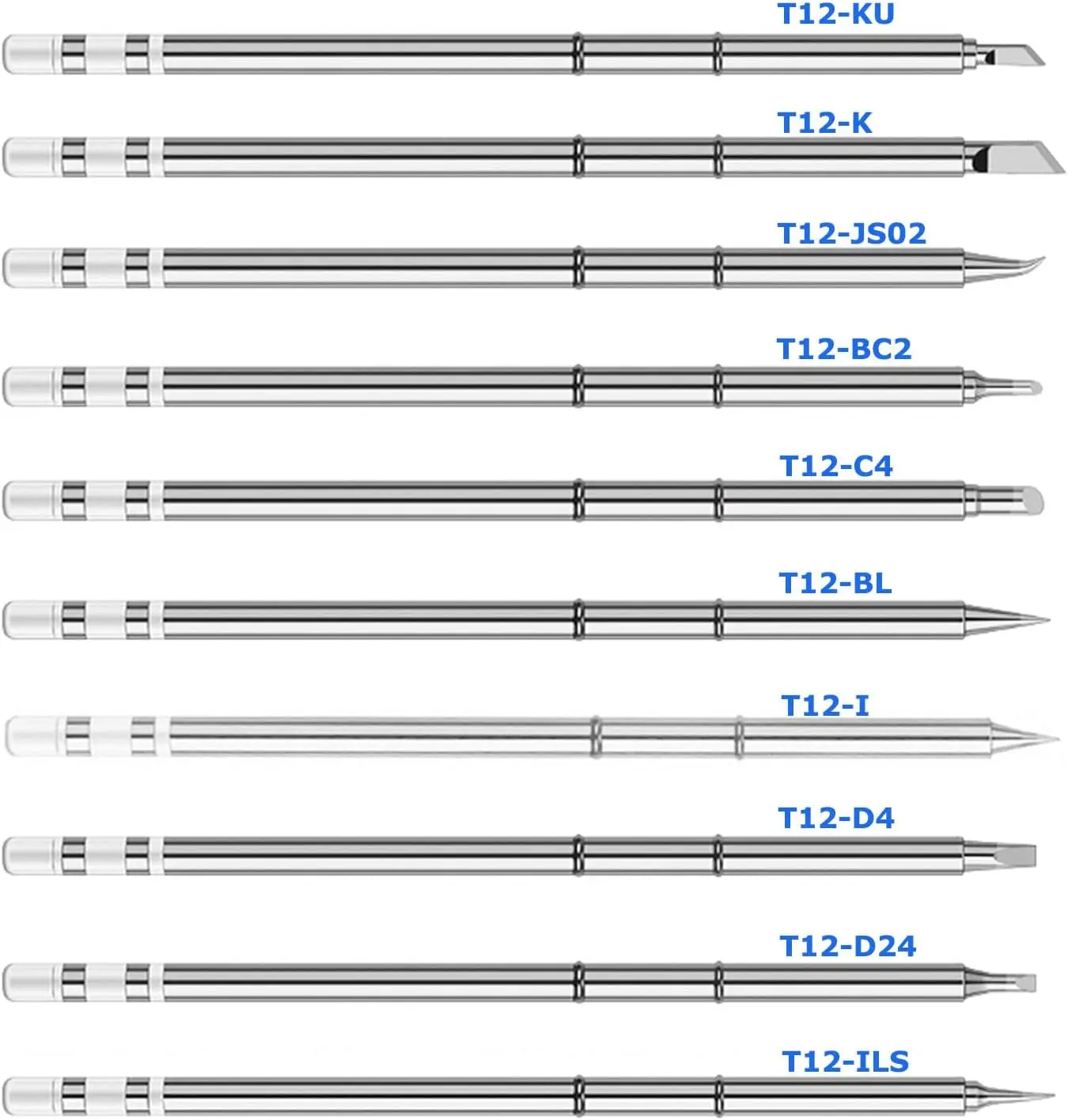 T12 Electric Soldering Iron Tips T12-K B2 BL I ILS JL02 D24 KF BC2 BC3 C4 Tip Kits For Hakko FX951 Micro DIY Soldering Station