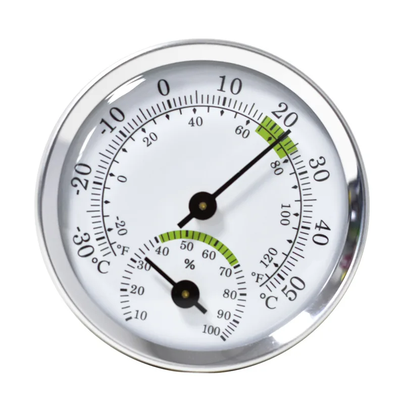 Mini Stainless Steel Thermometer Hygrometer Street Thermometers Thermo-hygrometer Measuring Instruments Tool for Home Supply