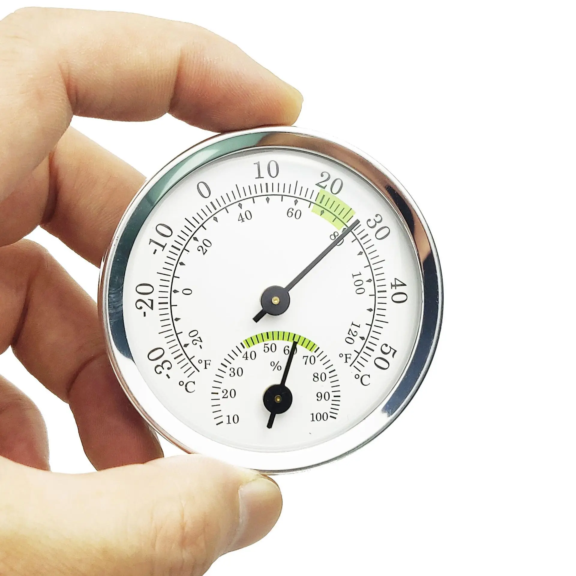 Mini Stainless Steel Thermometer Hygrometer Street Thermometers Thermo-hygrometer Measuring Instruments Tool for Home Supply