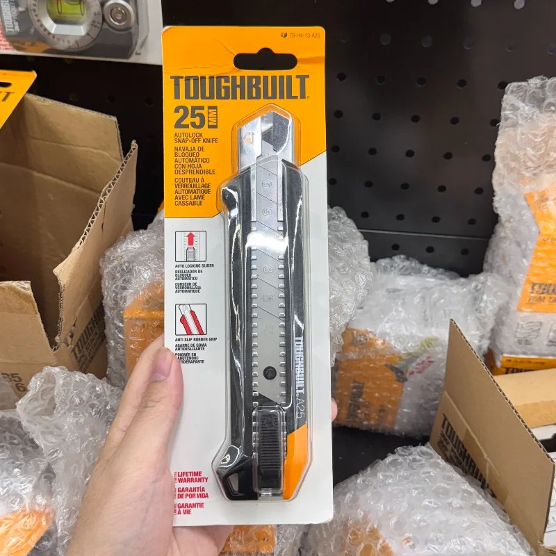 TOUGHBUILT Utility Knife TB-H4-13-A25 25MM AutoLock Snap-off Knife Toughbuilt Multifunctional Cutting Hand Tools