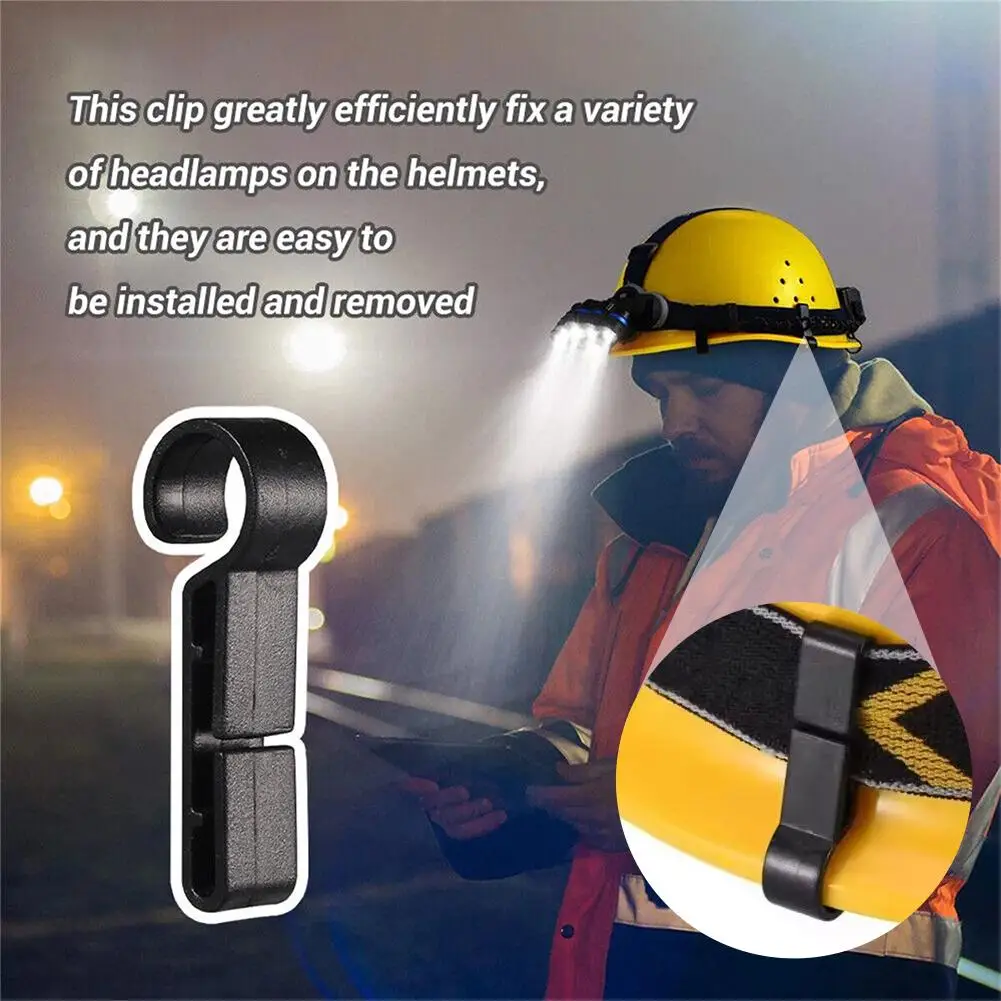 8/16/24 pcs/set Plastic Helmet Clips Hard Hat Light Clips Head Light Clamps Attachment Non-Slip Safety Caps Hook Outdoor Tools