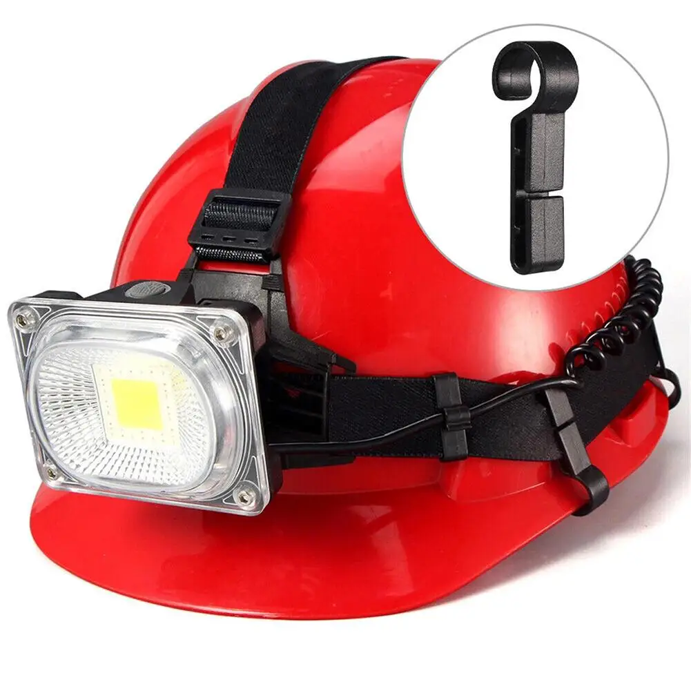 8/16/24 pcs/set Plastic Helmet Clips Hard Hat Light Clips Head Light Clamps Attachment Non-Slip Safety Caps Hook Outdoor Tools