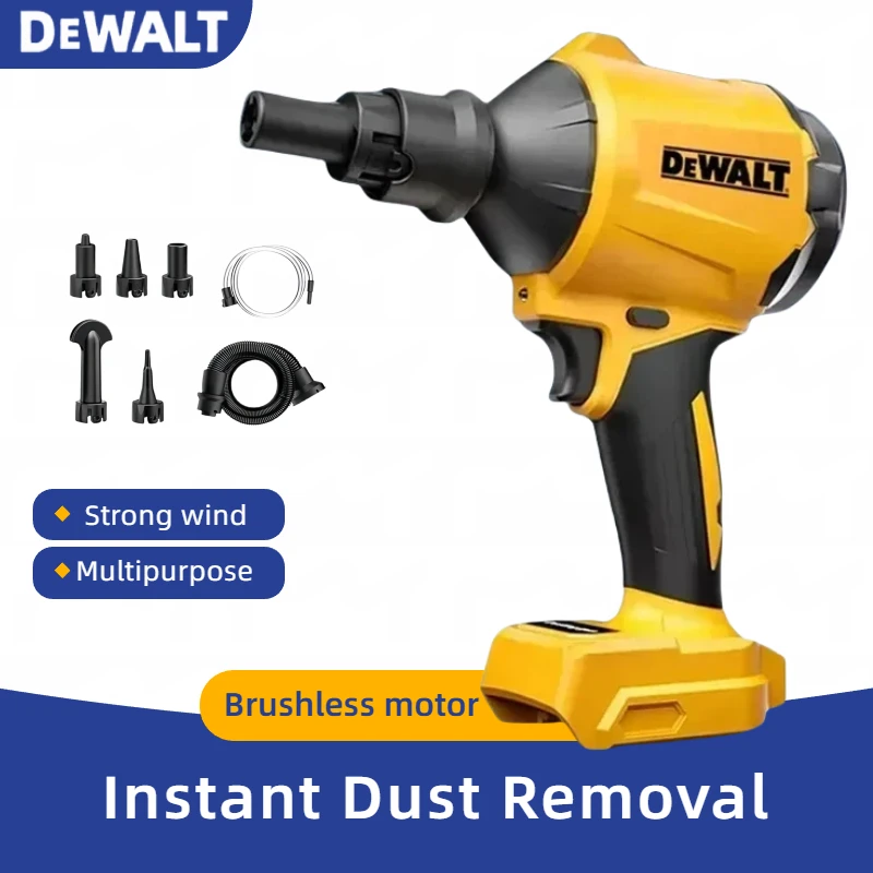 Dewalt Brushless 20V Cordless Air Blower: Multifunction Inflator & Dust Removal Gun with Nozzle(Tool Only)